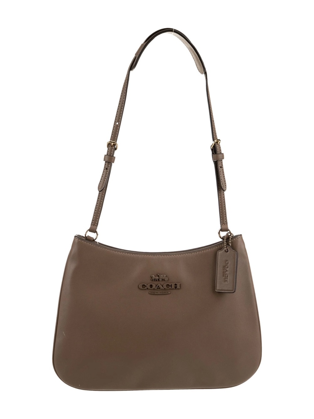 NWT Coach Brown Smooth Leather Shoulder Bag